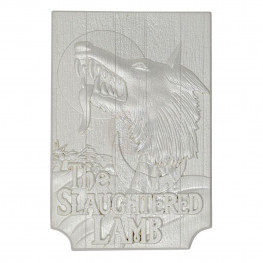 An American Werewolf in London replika Slaughtered Lamb Pub Sign (silver plated)